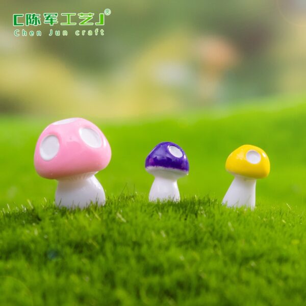 Wholesale Creative colorful artificial mushroom moss miniature landscape, garden landscaping materials, DIY decorations, accessories, and small ornaments.