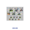 Wholesale 8pcs Wraps Cute Panda Waterproof Vinyl Decals Mini Cup Keychain Sticker