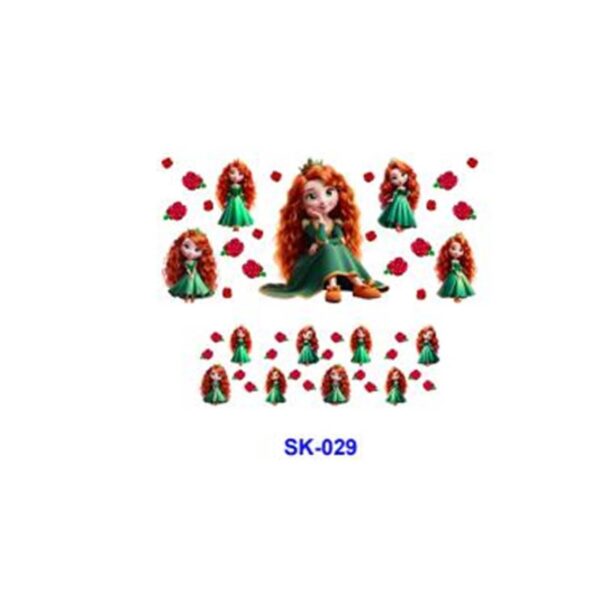 Wholesale 8pcs Watercolor Fairytale Maiden Heart Snow Rose Bow Mixed Decor Mini Cup Keychain Sticker OLY Exclusive