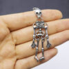 Wholesale Halloween Skull Pendant Keychain Silver Zinc Alloy Party Decorative Accessory