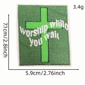 Green cartoon cloth sticker 7 #