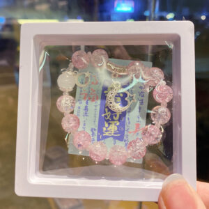 Moon pink floral 10cm bracelet (boxed with cardboard)