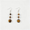 oly-661ffc228bff16bb7a0e486167d898e7 Wholesale Retro Bohemian Tassel Earrings Tiger Eye Stone Zinc Alloy Jewelry Accessory Gift