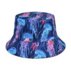 Wholesale Reversible Jellyfish Print Bucket Hat Sun Protection All Seasons Fashion Accessory