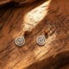 oly-664ccb37159657524697e342d74712e4 Wholesale Retro Wood Grain Spiral Pendant Earrings Geometric Zinc Alloy Boutique Resale Jewelry