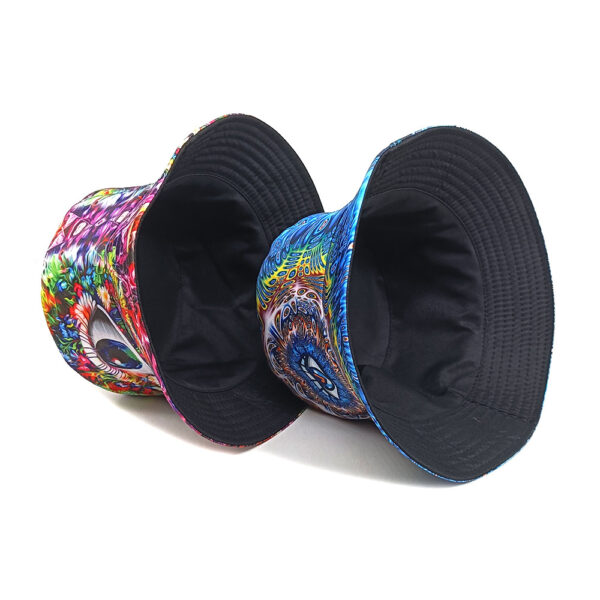 Wholesale Casual Fisherman Hat with Purple Glasses Design Sun Hat for Outdoor Use
