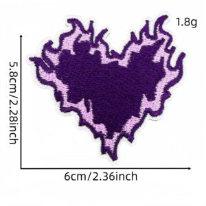 Flame love cloth sticker 4#