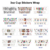 oly-66884e273327f660aa924c7ffa12e87f Wholesale 8pcs Back to School Teacher Cartoon 3oz Cup Stickers Wrap OLY Exclusive