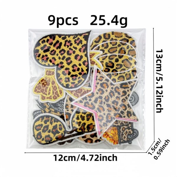 oly-6696eaee7f8b9bd5cde78492ee2680ed Wholesale Autumn Pumpkin Leopard Print Embroidered Patches - Polyester Thread Set of 9 for DIY Crafts and Clothing Decoration