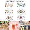 oly-6698c57723e60e217fcfeb3197cbcc72 Wholesale 5pcs Soft Dreamy Watercolor Mushroom Wild Flower Butterfly Gemstone Mixed Decor Prints 16oz Cup UV DTF Wraps