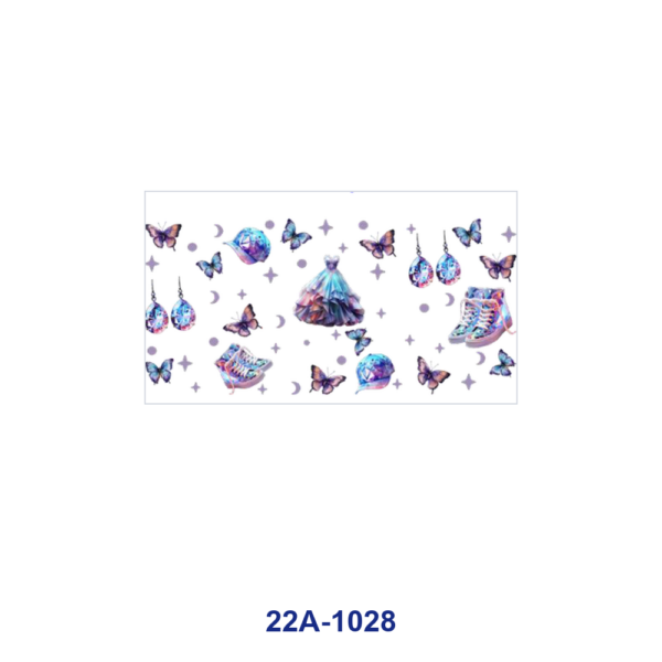 oly-6698e353c57fd8e7f58a611df426ec16 Wholesale 5pcs Holographic Dreamy Sneaker Dress High Heel Handbag Crystal Lipstick Butterfly Hat Sunglass Mixed Decor Prints 16oz Cup UV DTF Wrap