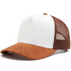 White camel - plain suede baseball cap / Adjustable