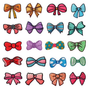 oly-66de479ccf2e2b2e57dbe55eabee97b9 Wholesale Chic Bow Embroidery Patches, 20-Pack Cloth Stickers for Clothing DIY Accessory