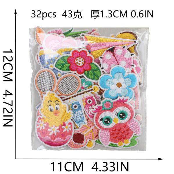 oly-6734f50d007ad24d88cb0c041b678629 Wholesale Spring Blossom Chick Embroidered Patch Polyester Thread Fashion Accessory for Clothing