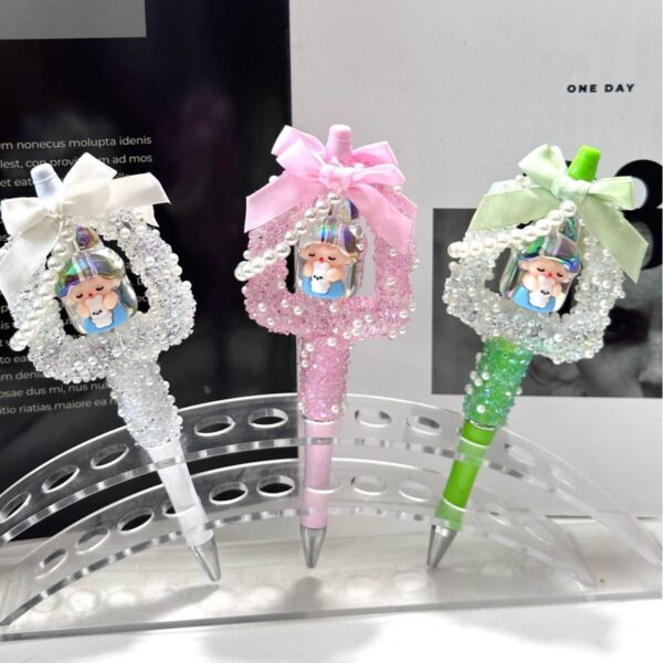 Wholesale Stylish Beaded Butterfly Pen Trendy Decorative Writing Instrument for Resale