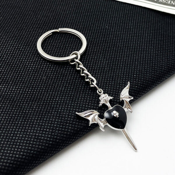 Wholesale Double Cross Keychain Black Cross Design for Bag Car Key Decorative Accessory