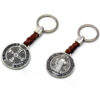 oly-676fab1cfcc6d46177242e744c1b47ed Wholesale St. Benedict Keychain Pendant Leather Rope Bag Charm Fashion Accessory Gift