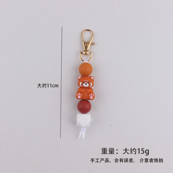Wholesale Cute Silicone Bear Keychain Bag Charm Handmade Decorative Accessory