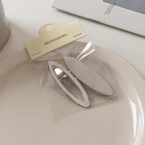 12# wide oval-solid/empty-Silver -6cm