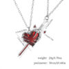 Wholesale Stainless Steel Heart Pendant Necklace Trendy Sword Love Design for Everyday Wear Fashion Jewelry Accessory