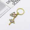 oly-67ac82c4af4a6ffbe2f4e99e8316cffe Wholesale European Style Cross Butterfly Keychain Pendant Decorative Bag Charm Car Key Accessory Gift