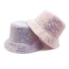 Wholesale Fashion Sequin Fisherman Hat with Sun Protection Double Sided Light Pink for Resale