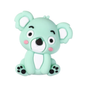 3D Green Koala in Sitting Posture