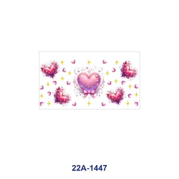 oly-67f887abf48e9b8a95427075d2c2294c Wholesale 5pcs Vintage Luxurious Valentines Gem Rose Embroidery Heart Ribbon Bow Star Dot Floral Mixed Decor Prints 16oz Cup UV DTF Wraps