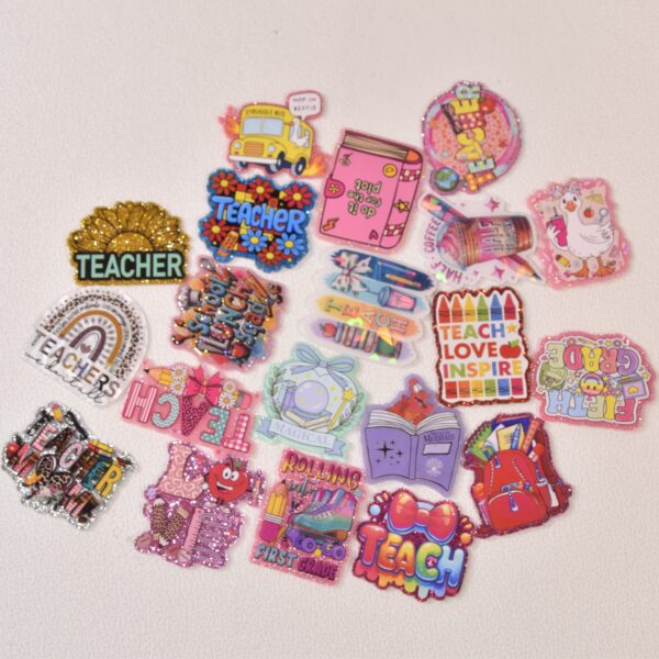oly-67ffc160b374b2796deab06dd9eab91f Wholesale Random Different Styles 20pcs 30pcs Back to School Theme Acrylic Flat Backs