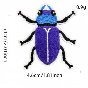 Colorful insect fabric patch #8