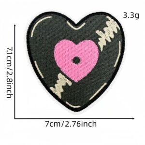 Cartoon black and pink fabric applique #8