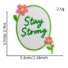 Wholesale Cartoon Healing English Embroidery Patch, Green Series Decorative Fabric for Clothing and Bag Repair
