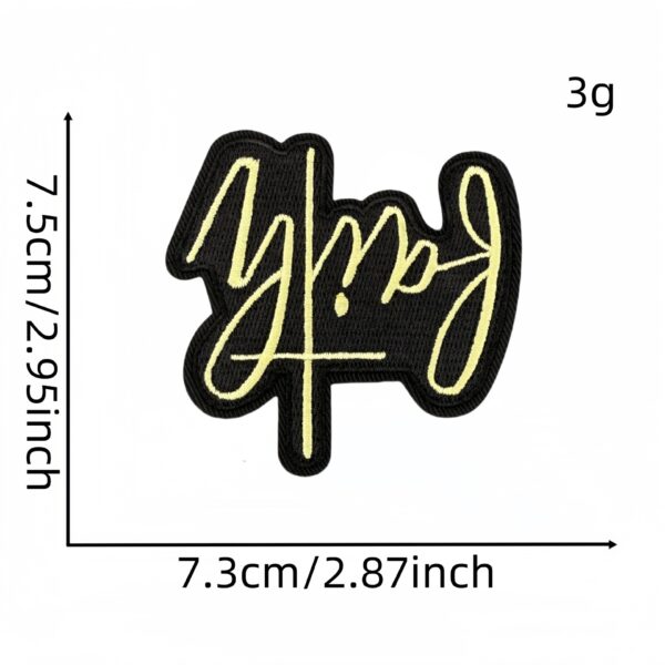 Wholesale Colorful Embroidered English Letter Patches Iron-On for Clothing Decoration Fashion Accessory