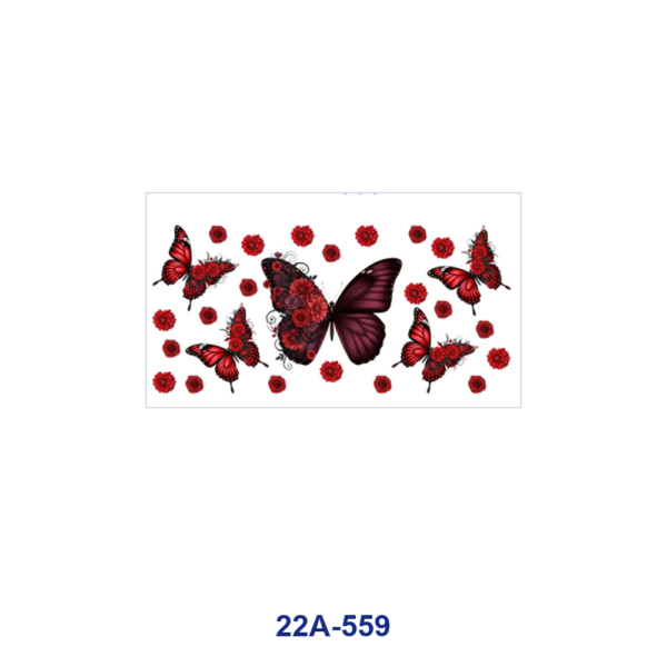 oly-68885ec952e6c367d99ea44121bd342d Wholesale 5pcs Watercolor Colorful Butterfly Sunflower Rose Floral Mixed Decor Prints 16oz Cup UV DTF Wraps