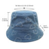 oly-6889a7cac5aedaec2a2391f8fa3951c1 Wholesale Korean Style Denim Love Heart Bucket Hat for Daily Outings Sun Protection Fashion Accessory