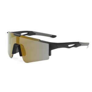 Black and gray frame with yellow mercury lenses