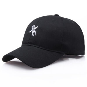 Wholesale Astronaut Embroidered Baseball Cap, Black, Harajuku Style Couple Hat, Fashion Accessory for Resale