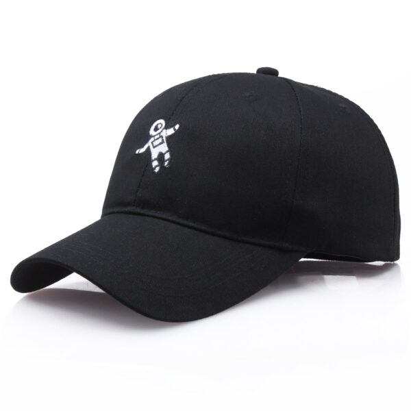 Wholesale Astronaut Embroidered Baseball Cap, Black, Harajuku Style Couple Hat, Fashion Accessory for Resale