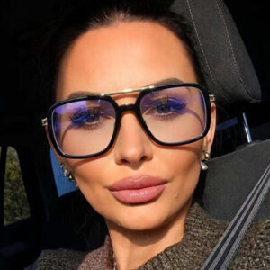 Wholesale Modern Shiny Black Anti Blue Light Glasses Frame for Women Casual Everyday Accessory