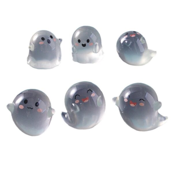 Wholesale Halloween Glowing Ghost Miniature Resin Car Decoration Cute Gift for Dashboard Boutique