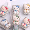 Wholesale Cute Cartoon Cat Full Rhinestone Loose Beads Alloy DIY Fashion Accessory Craft Supply OLY Exclusive