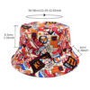 Wholesale Stylish Reversible Bucket Hat with Hamburger Cola Print for Sun Protection Unisex Everyday Wear