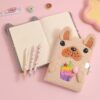 oly-689fc1195a3084a1039b2bf7129c3b59 Wholesale Plush Cartoon Dog Notebook with Lock Cute 3D Ears Diary for Kids Students Boutique Stationery