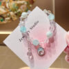 oly-68a0af74419103d7a8220d2491d3ae18 Wholesale Unicorn Milk Cap Two Color Glass Bracelet Fashion Jewelry Accessory Gift for Girls
