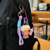 Wholesale Acrylic Keychain Cartoon Oil Filled Star Man Design, Trendy Gift for Bag or Car