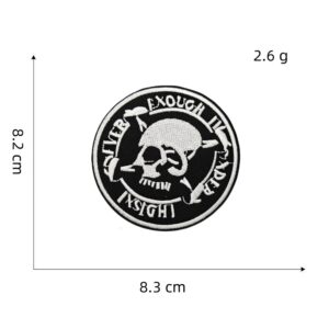 Punk style skull cloth stickers 14#