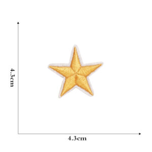 Brown five-pointed star Small size cloth stickers