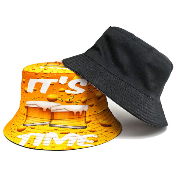 Wholesale Beer Print Bucket Hat Sun Protection Casual Hat for Party Resale