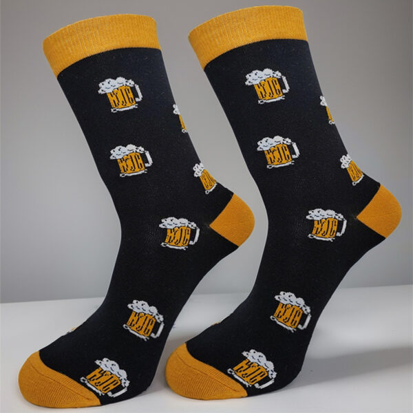 oly-68e87abaacbaff0b28fde5fe50578f60 Wholesale Cotton Beer Pattern Socks Unisex High Tube Absorb Sweat Everyday Gift
