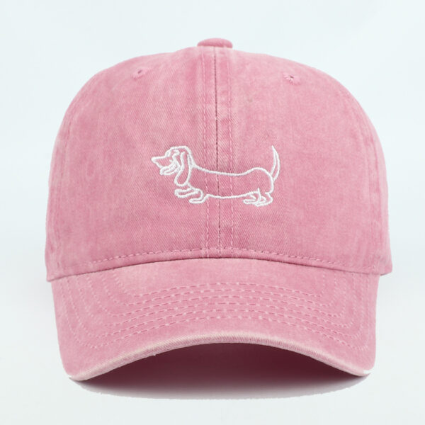 Wholesale Cartoon Dog Embroidery Retro Washed Baseball Cap Adjustable Fashion Accessory